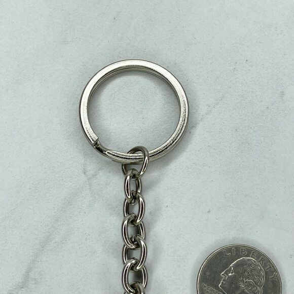 Nine & Company Silver Tone Open Heart Keychain Keyring - Picture 4 of 7